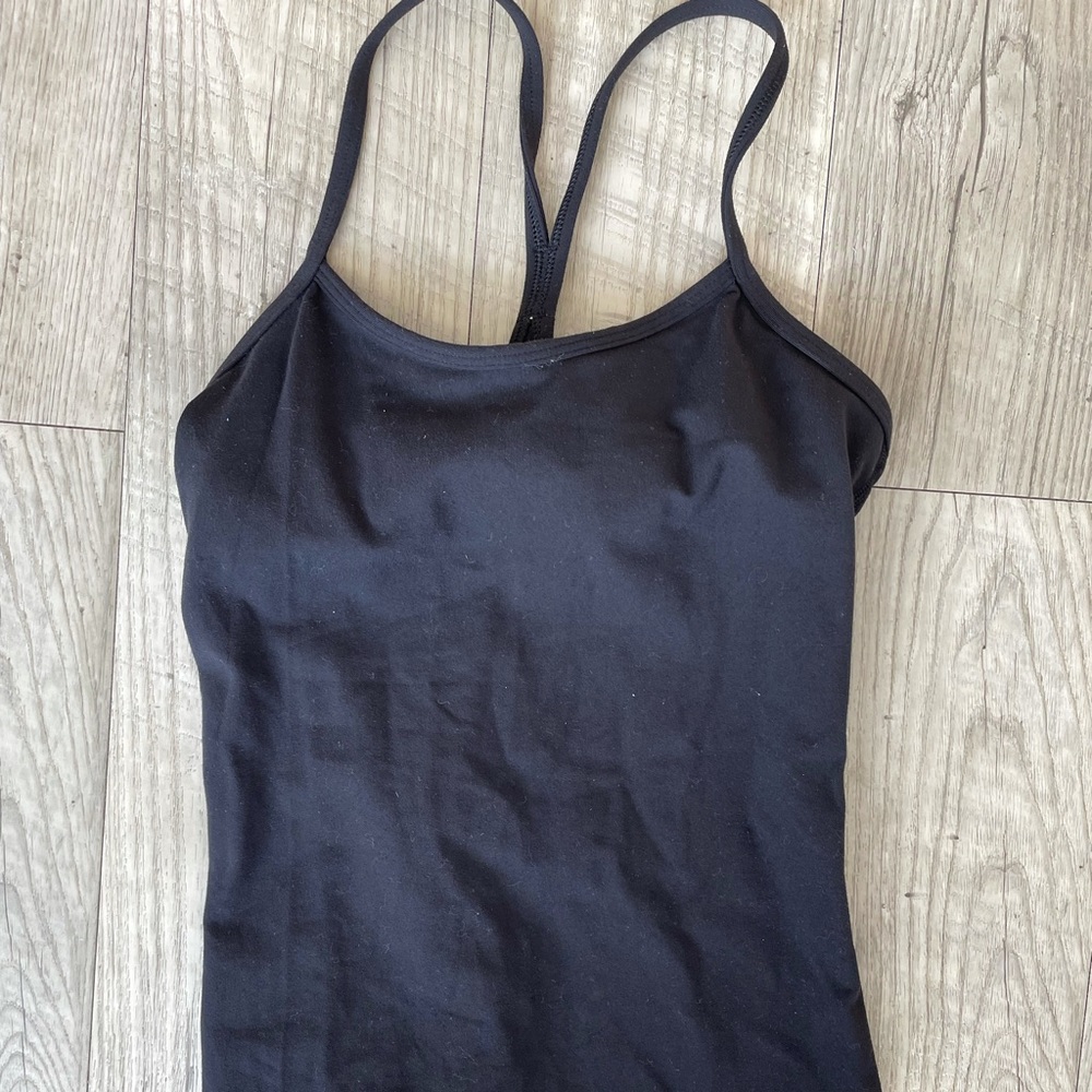 Black Lululemon Power Y tank